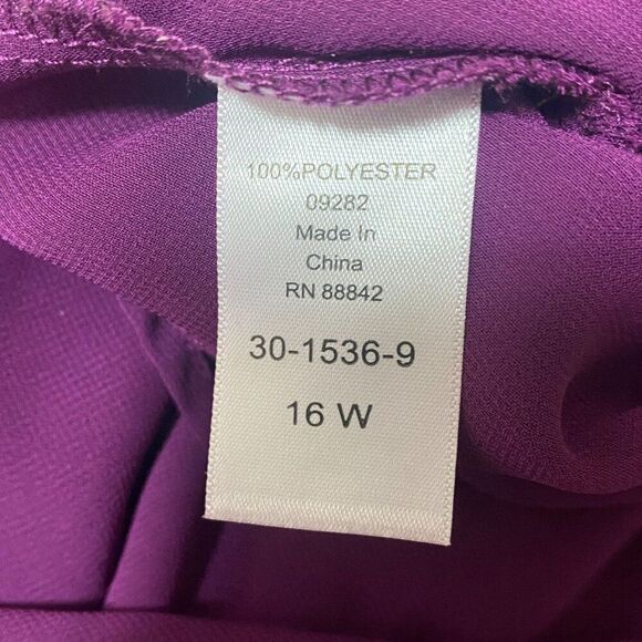 Roaman's Plum Purple Sleeveless Blouse Size 16 W - Picture 8 of 8